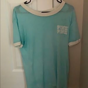 PINK light blue top